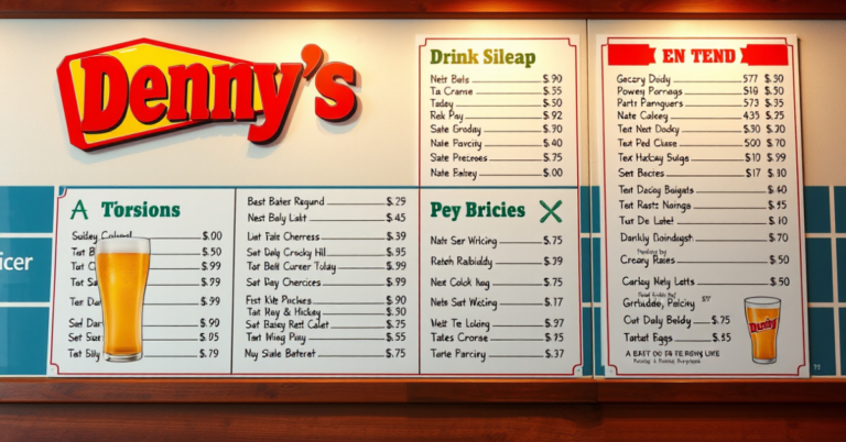 Denny’s Drink Menu With Prices For 2026